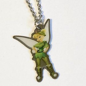 Vintage Disney Tinker Bell Necklace Tinkerbell Tink Disneyana Charm Peter Pan